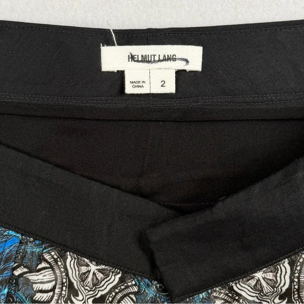 Helmut Lang‎ Women's Mandala Wet Print Shorts Blue Black Sz 2